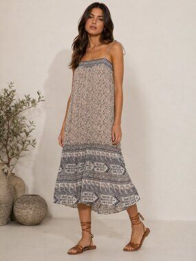 NEW Ulla Johnson Imane Silk Midi Dress In Rose Size 0